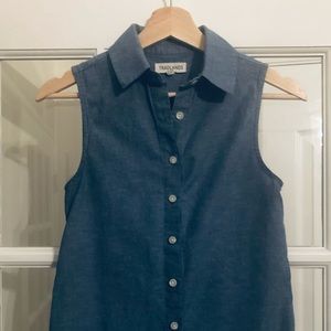 Tradlands Highland Sleeveless Chambray Shirt XXS